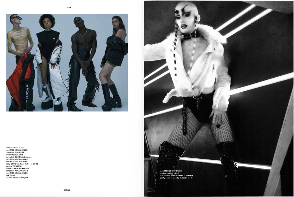 Rupaul drag queen ChelseaBoy wearing rubber latex outfit 