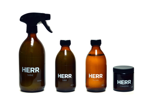 HERR Care kit with clean 500ml, clean 250ml, conserve 80g and shine 250ml